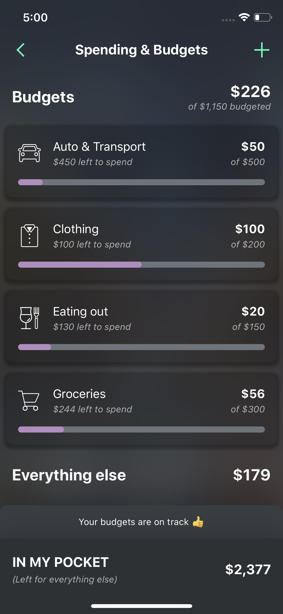 PocketGuard Plus overview PocketGuard